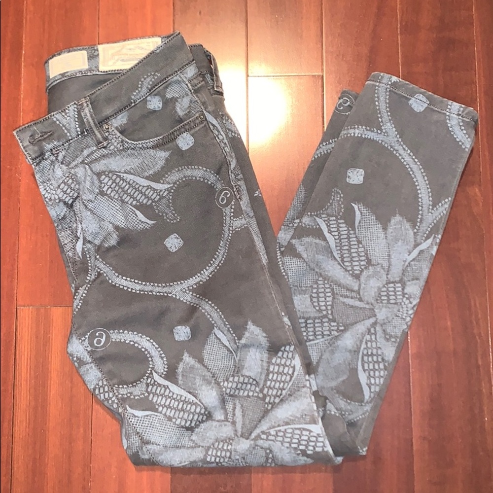 All Saints Cropped Printed Denim